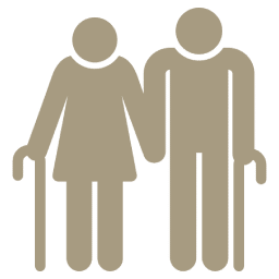 icono ancianos de la mano